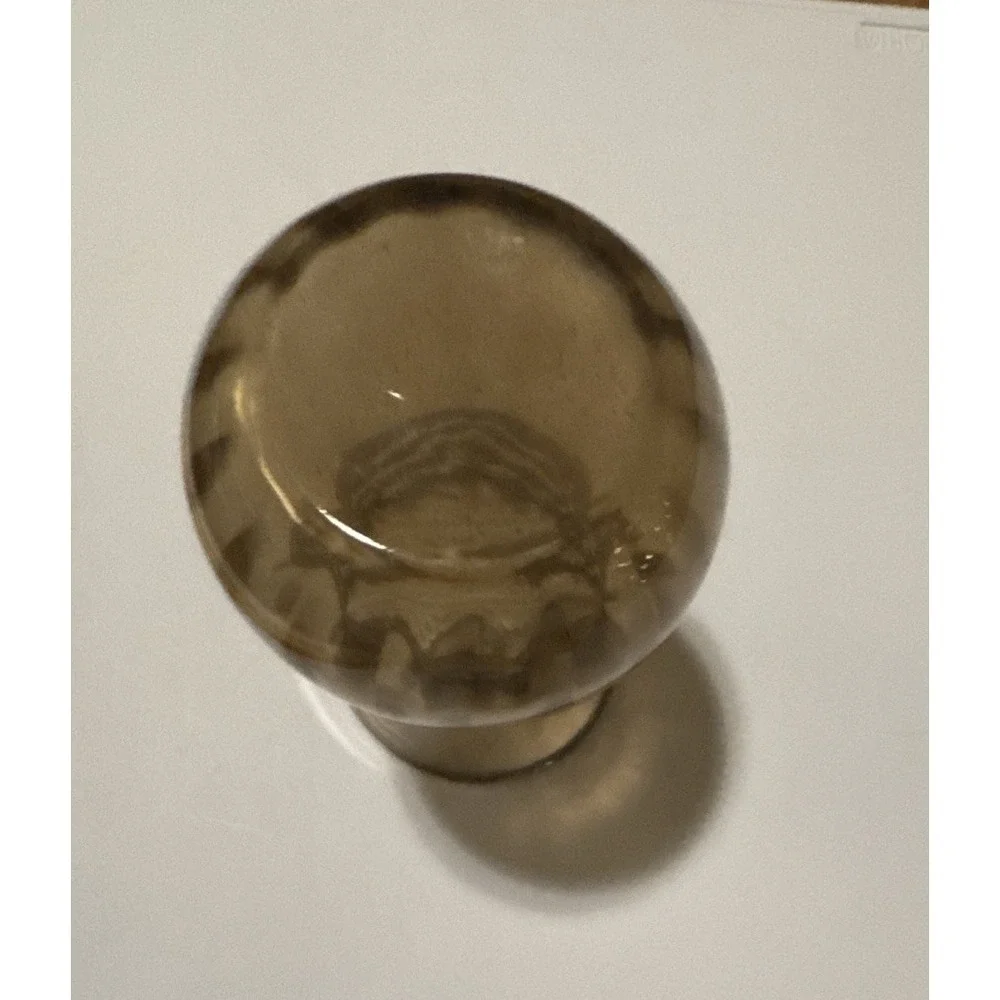 Indiana Glass Smoky Glass Optic Swirl Rope Twist Vase‎ 6.5